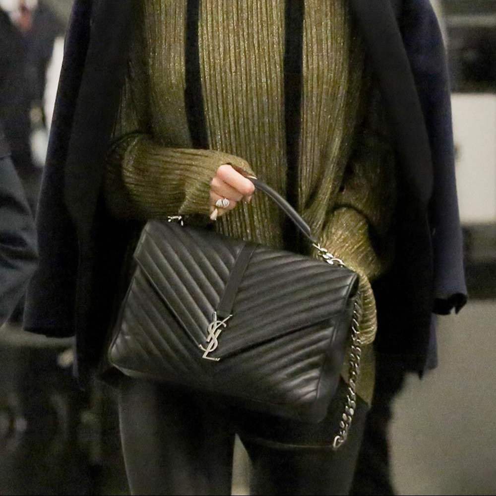 YSL SAINT LAURENT COLLEGE LARGE IN QUILTED LEATHER